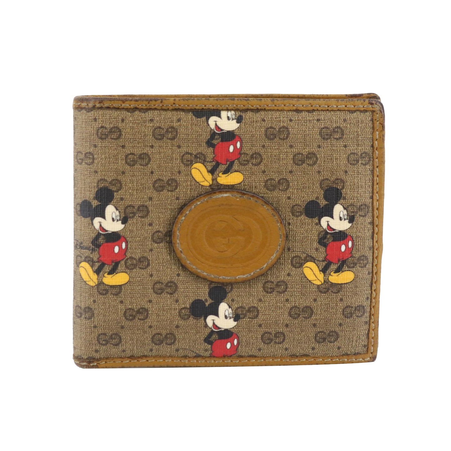 Brown Mickey Mouse Bi-Fold Wallet