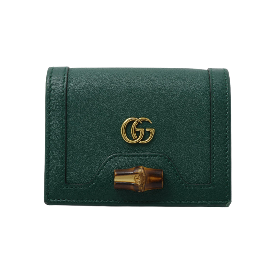 Green Double GG Bi-Fold Wallet