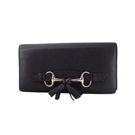 Black Horse Bit Long Wallet