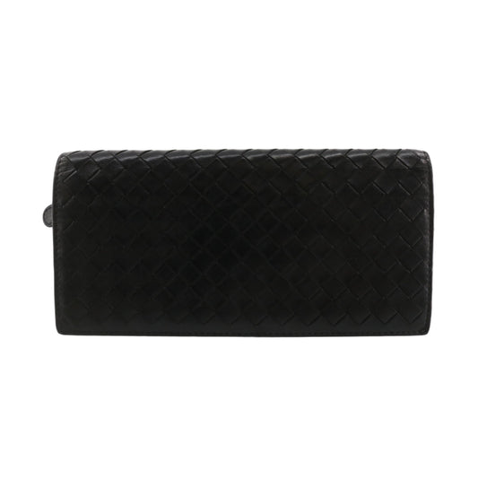 Black Intrecciato Long Wallet