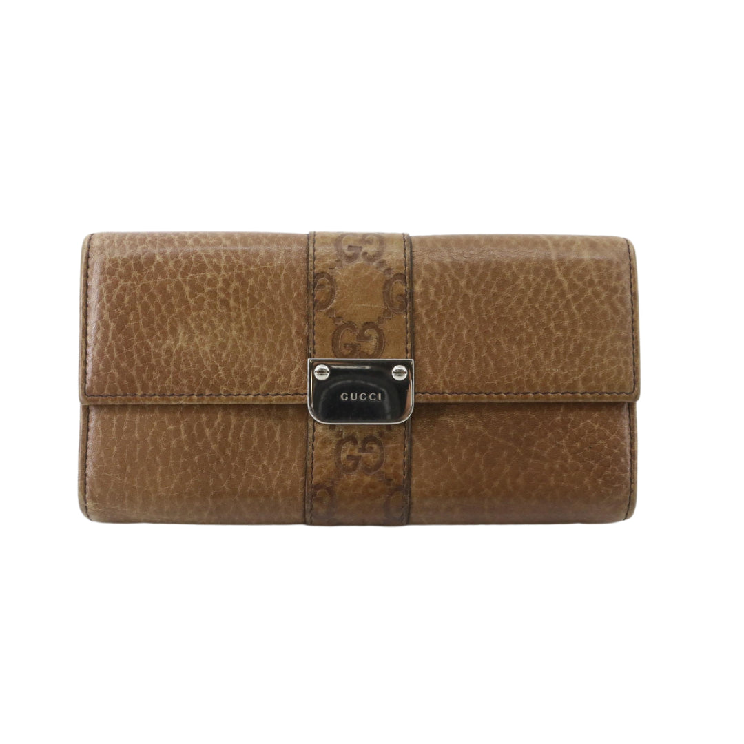 Brown Sima Long Wallet