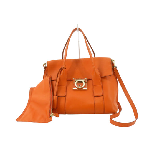 Orange Gancini 2 Way Shoulder Bag