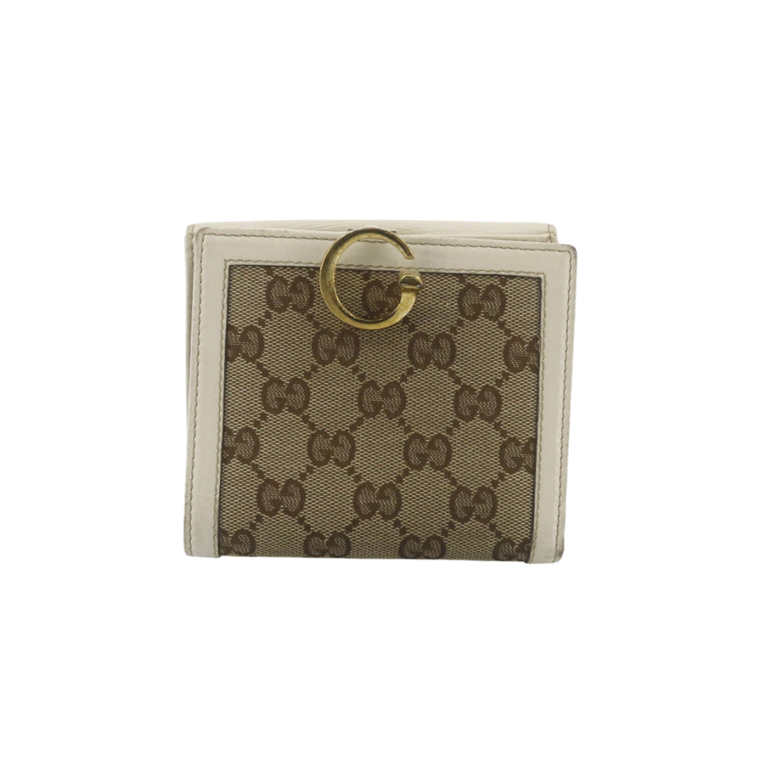 Ivory GG Canvas Bi-Fold Wallet