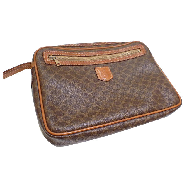 Brown Macadam Clutch Bag