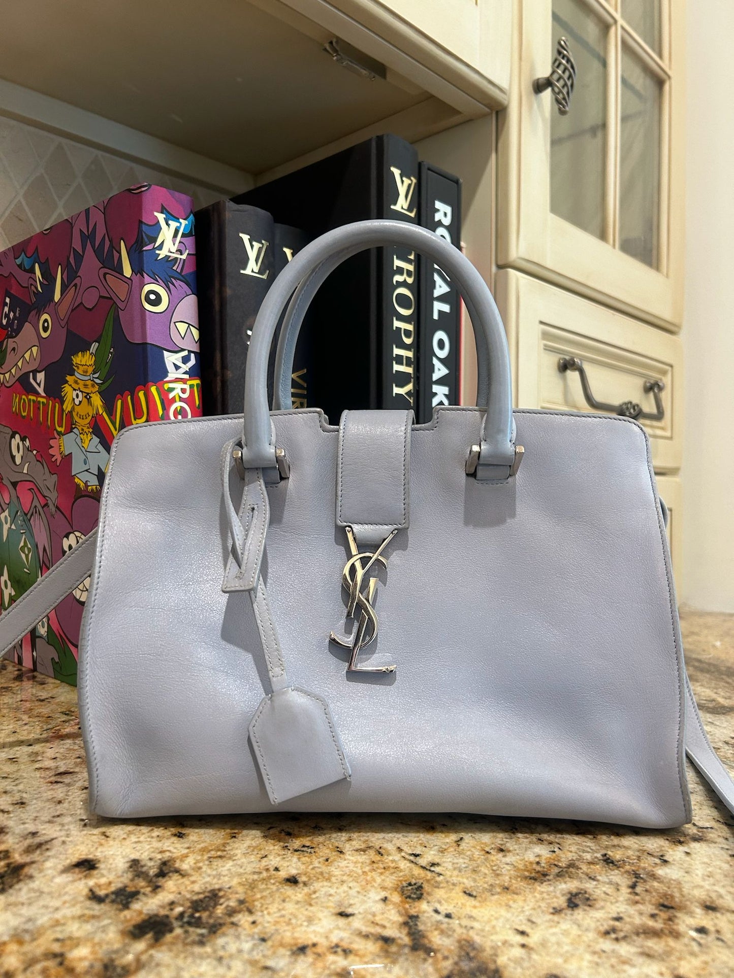 YSL Baby Blue Cabas