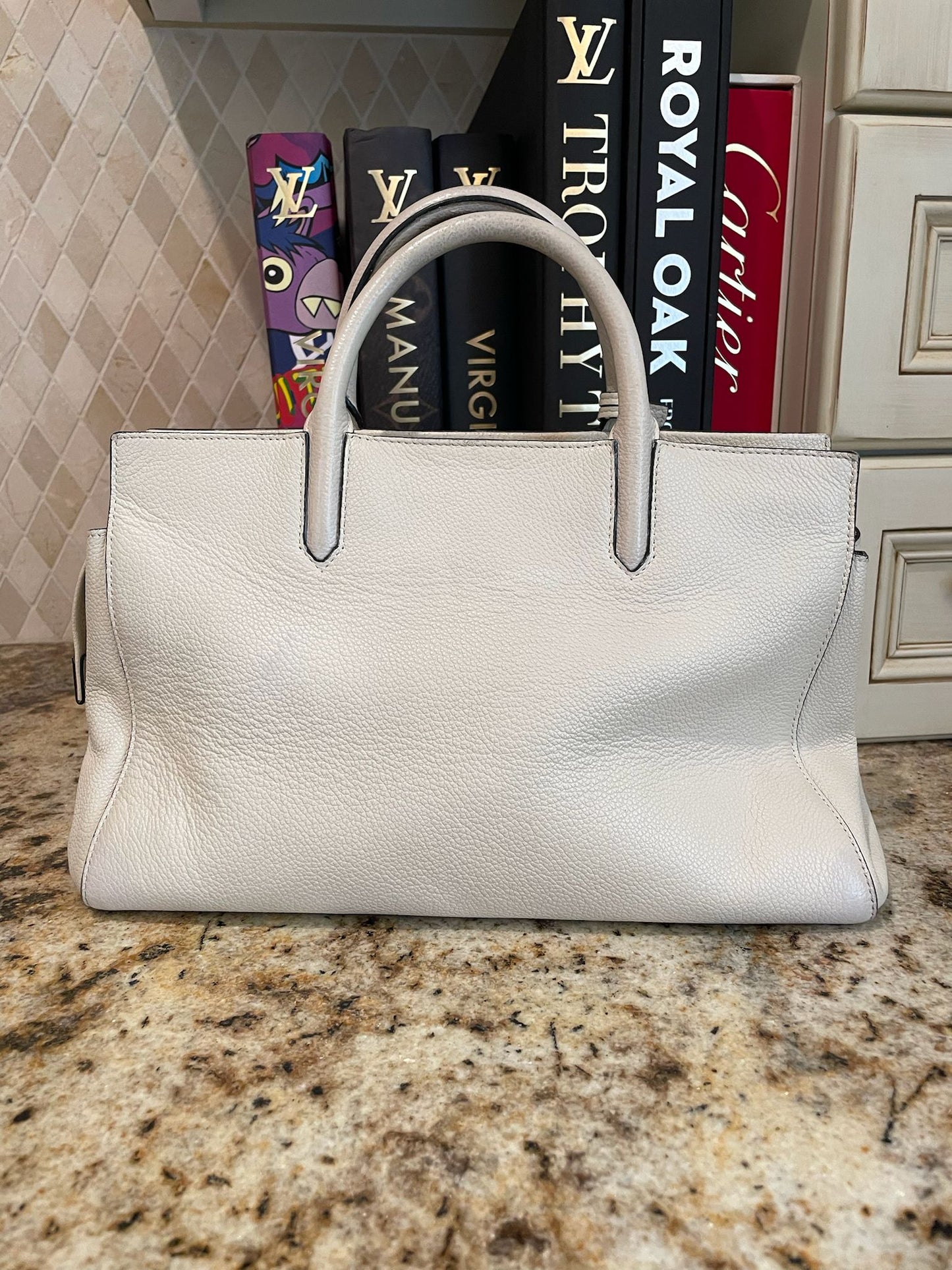 Yves Saint Laurent White 2 Way Shoulder Bag