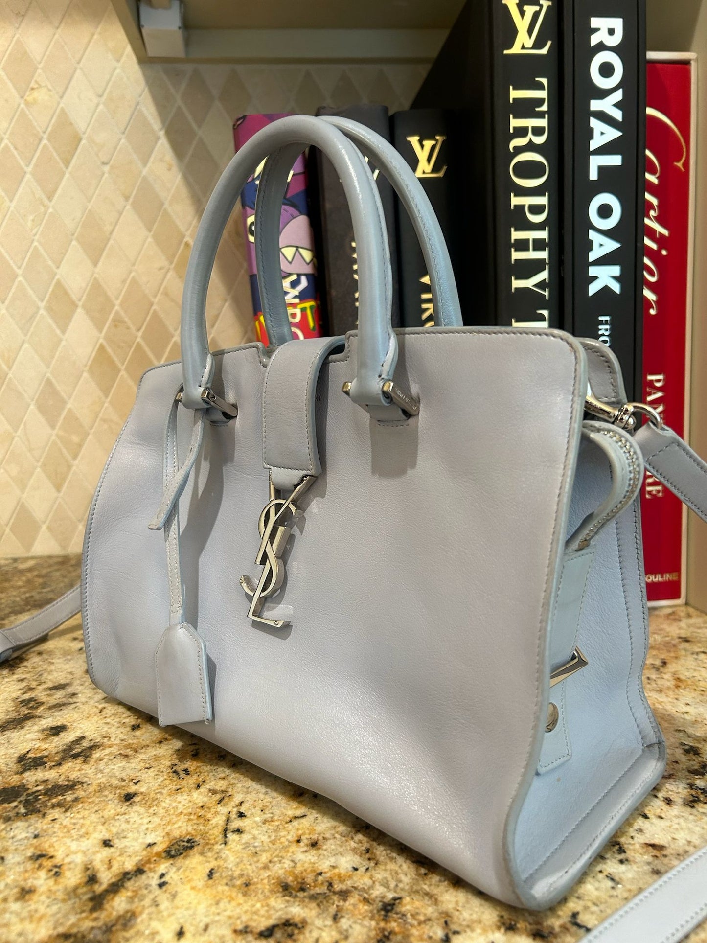 YSL Baby Blue Cabas