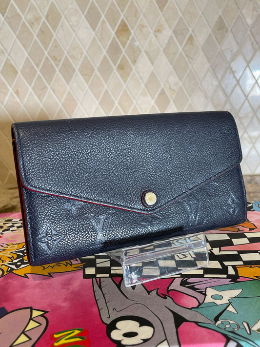 Louis Vuitton Empriente Blue Sarah Wallet