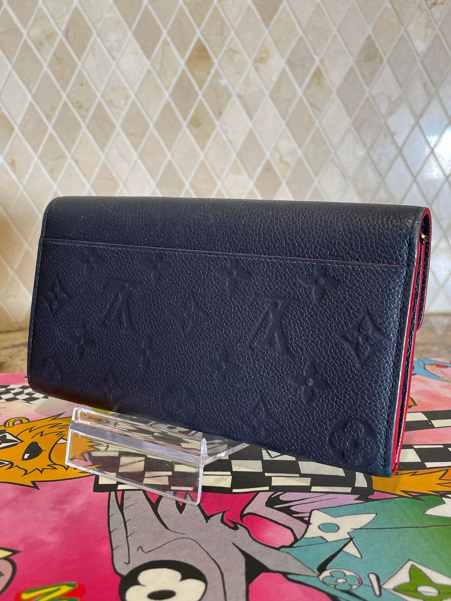 Louis Vuitton Empriente Blue Sarah Wallet