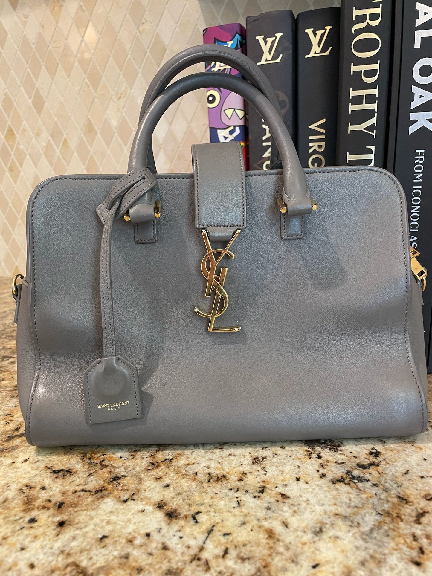 Yves Saint Laurent Grey 2 Way Shoulder Bag